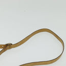 CELINE Macadam Canvas Shoulder Bag PVC Beige Gold Auth bs28302-14