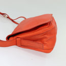 CELINE Shoulder Bag Leather Orange Gold Auth bs28303-3