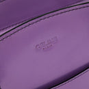 CELINE Hand Bag Enamel 2way Purple Silver Auth bs28304-17