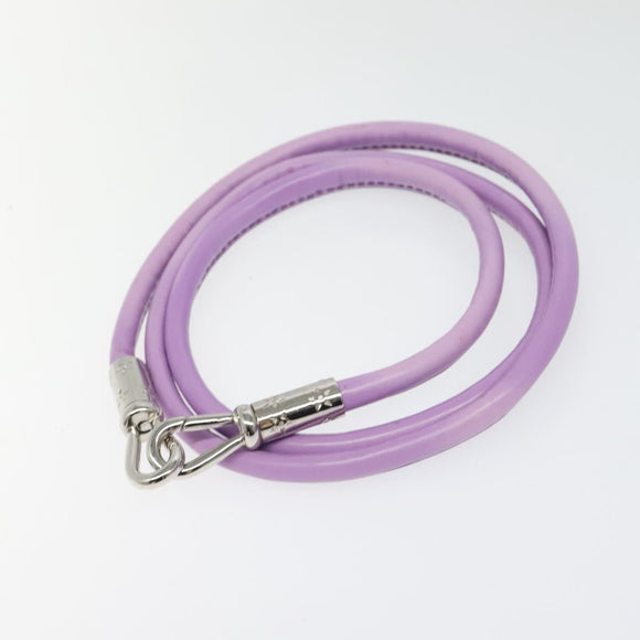 CELINE Hand Bag Enamel 2way Purple Silver Auth bs28304