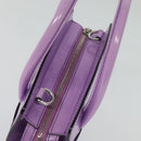 CELINE Hand Bag Enamel 2way Purple Silver Auth bs28304-6