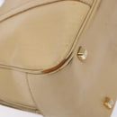 CELINE Hand Bag Leather Beige Gold Auth bs28305-16