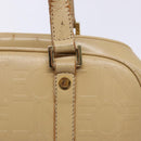 CELINE Hand Bag Leather Beige Gold Auth bs28305-10
