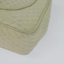 BALLY Shoulder Bag Leather White Gold Auth bs28307-13