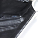 BALLY Shoulder Bag Leather White Gold Auth bs28307-20