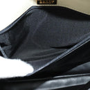 BALLY Shoulder Bag Leather White Gold Auth bs28307-22