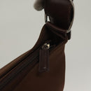 Salvatore Ferragamo Vala Shoulder Bag Canvas Brown Silver Auth bs28308-10