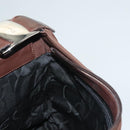 Salvatore Ferragamo Vala Shoulder Bag Canvas Brown Silver Auth bs28308-18