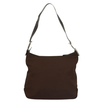 Salvatore Ferragamo Vala Shoulder Bag Canvas Brown Silver Auth bs28308 - 0