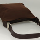 Salvatore Ferragamo Vala Shoulder Bag Canvas Brown Silver Auth bs28308-6