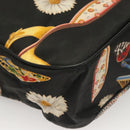 Salvatore Ferragamo Tote Bag Canvas Black Gold Auth bs28309-10