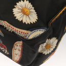 Salvatore Ferragamo Tote Bag Canvas Black Gold Auth bs28309-13