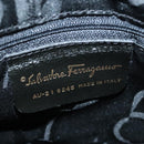 Salvatore Ferragamo Tote Bag Canvas Black Gold Auth bs28309-15