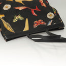 Salvatore Ferragamo Tote Bag Canvas Black Gold Auth bs28309-6
