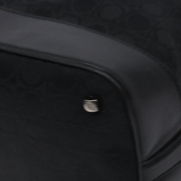 Salvatore Ferragamo Shoulder Bag Canvas Brown Silver Auth bs28312