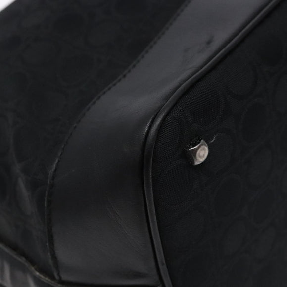 Salvatore Ferragamo Shoulder Bag Canvas Brown Silver Auth bs28312