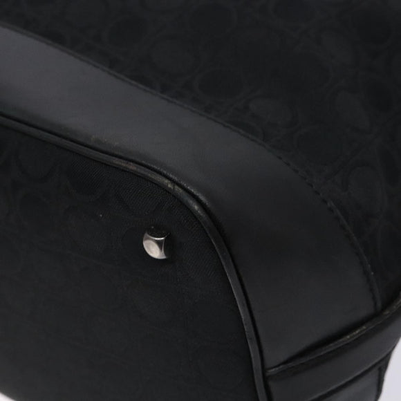 Salvatore Ferragamo Shoulder Bag Canvas Brown Silver Auth bs28312