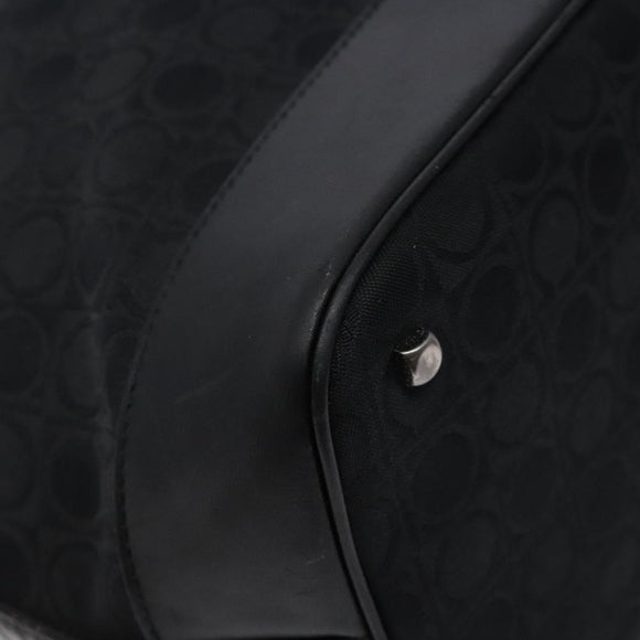 Salvatore Ferragamo Shoulder Bag Canvas Brown Silver Auth bs28312