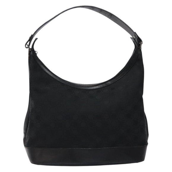 Salvatore Ferragamo Shoulder Bag Canvas Brown Silver Auth bs28312