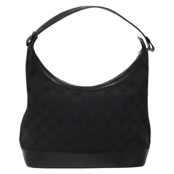 Salvatore Ferragamo Shoulder Bag Canvas Brown Silver Auth bs28312