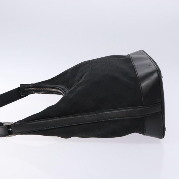 Salvatore Ferragamo Shoulder Bag Canvas Brown Silver Auth bs28312