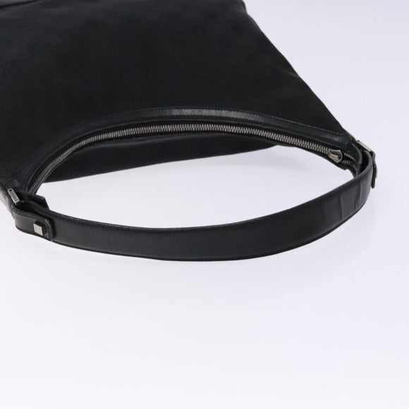 Salvatore Ferragamo Shoulder Bag Canvas Brown Silver Auth bs28312