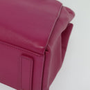 MCM Hand Bag Leather Pink Gold Auth bs28316-11