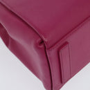 MCM Hand Bag Leather Pink Gold Auth bs28316-12