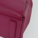 MCM Hand Bag Leather Pink Gold Auth bs28316-13