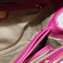 MCM Hand Bag Leather Pink Gold Auth bs28316-16