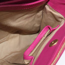 MCM Hand Bag Leather Pink Gold Auth bs28316-19