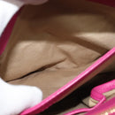 MCM Hand Bag Leather Pink Gold Auth bs28316-21