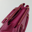 MCM Hand Bag Leather Pink Gold Auth bs28316-6