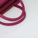 MCM Hand Bag Leather Pink Gold Auth bs28316-7