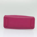 MCM Hand Bag Leather Pink Gold Auth bs28316-9