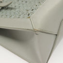 BALENCIAGA Hand Bag Leather 2way Gray Gold Auth bs28318-17