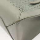 BALENCIAGA Hand Bag Leather 2way Gray Gold Auth bs28318-18