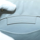 BALENCIAGA Hand Bag Leather 2way Gray Gold Auth bs28318-20