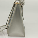 BALENCIAGA Hand Bag Leather 2way Gray Gold Auth bs28318-3