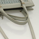 BALENCIAGA Hand Bag Leather 2way Gray Gold Auth bs28318-7