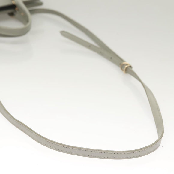 BALENCIAGA Hand Bag Leather 2way Gray Gold Auth bs28318