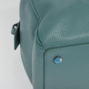 BALENCIAGA Hand Bag Leather 2way Blue Silver Auth bs28319-13