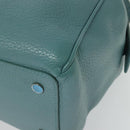 BALENCIAGA Hand Bag Leather 2way Blue Silver Auth bs28319-16