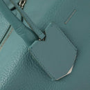 BALENCIAGA Hand Bag Leather 2way Blue Silver Auth bs28319-18