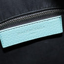 BALENCIAGA Hand Bag Leather 2way Blue Silver Auth bs28319-19