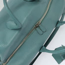 BALENCIAGA Hand Bag Leather 2way Blue Silver Auth bs28319-6