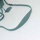 BALENCIAGA Hand Bag Leather 2way Blue Silver Auth bs28319-9