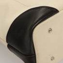 BURBERRY Tote Bag Canvas Leather White Silver Auth bs28323-11
