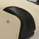 BURBERRY Tote Bag Canvas Leather White Silver Auth bs28323-12