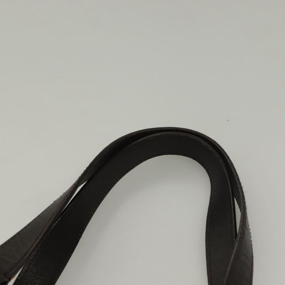 BURBERRY Tote Bag Canvas Leather White Silver Auth bs28323